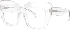 Zeelool Stylish Thick Cat Eye Glasses Frame with Clear Lens Charmaine ZOA01901