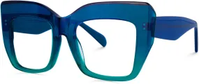 Zeelool Stylish Thick Cat Eye Glasses Frame with Clear Lens Charmaine ZOA01901