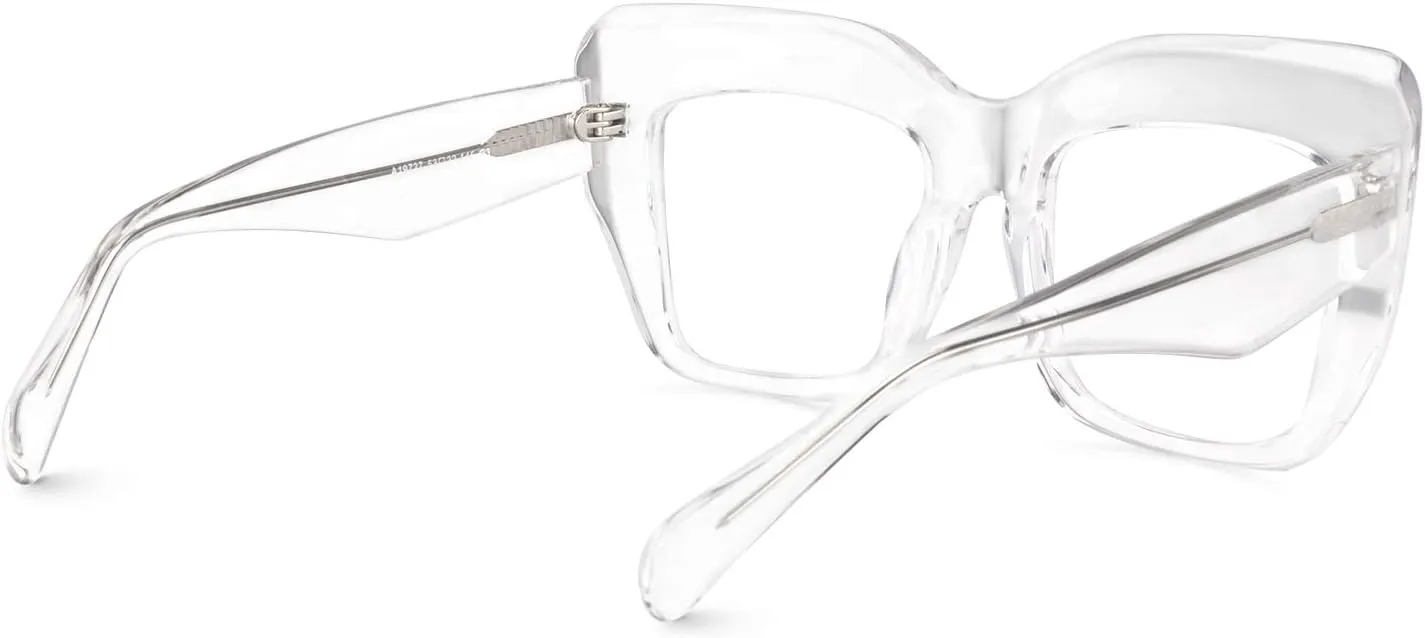 Zeelool Stylish Thick Cat Eye Glasses Frame with Clear Lens Charmaine ZOA01901