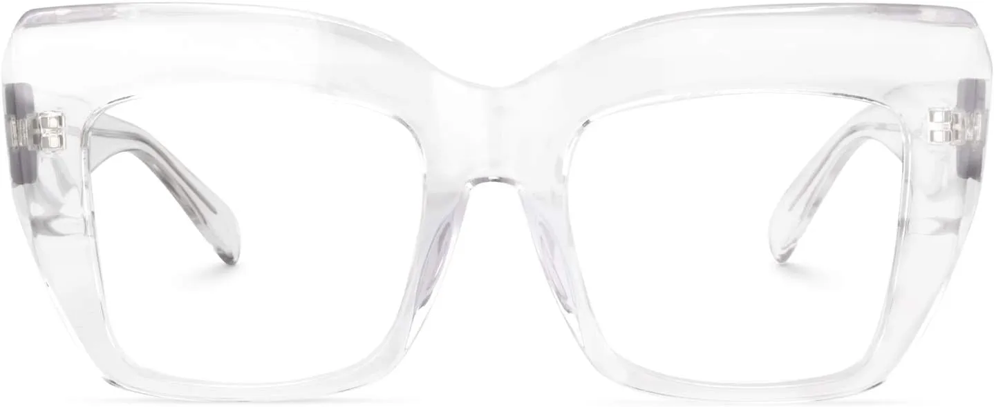 Zeelool Stylish Thick Cat Eye Glasses Frame with Clear Lens Charmaine ZOA01901