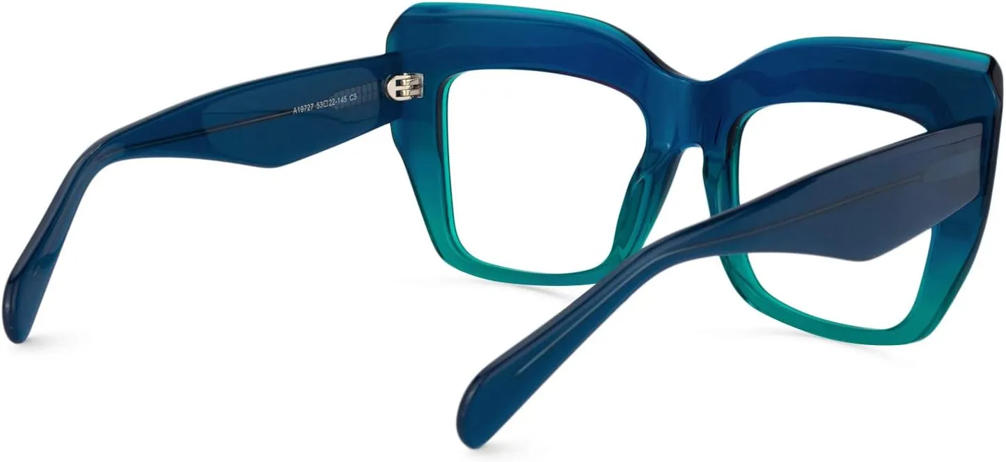 Zeelool Stylish Thick Cat Eye Glasses Frame with Clear Lens Charmaine ZOA01901