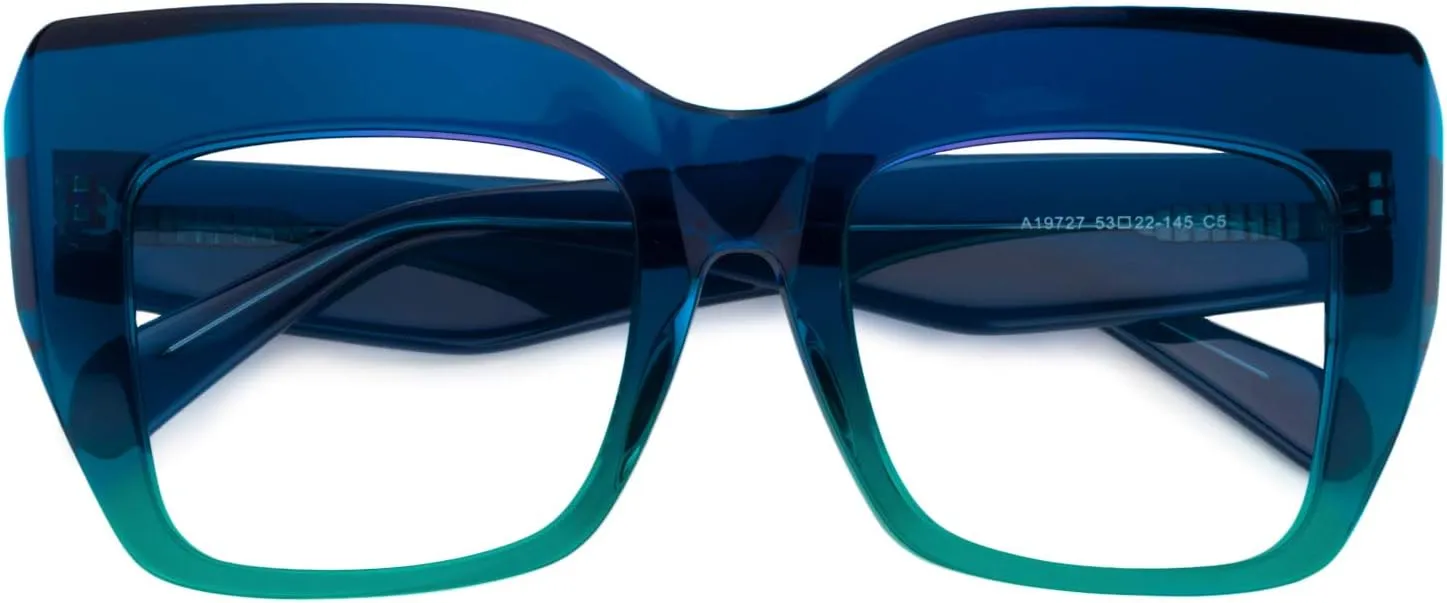 Zeelool Stylish Thick Cat Eye Glasses Frame with Clear Lens Charmaine ZOA01901