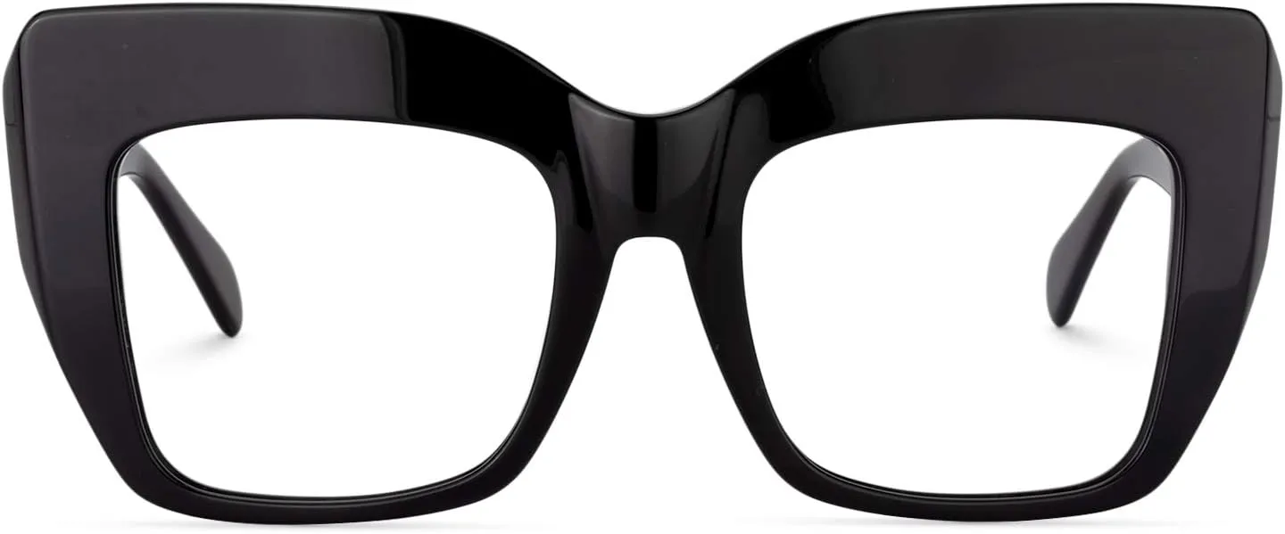Zeelool Stylish Thick Cat Eye Glasses Frame with Clear Lens Charmaine ZOA01901